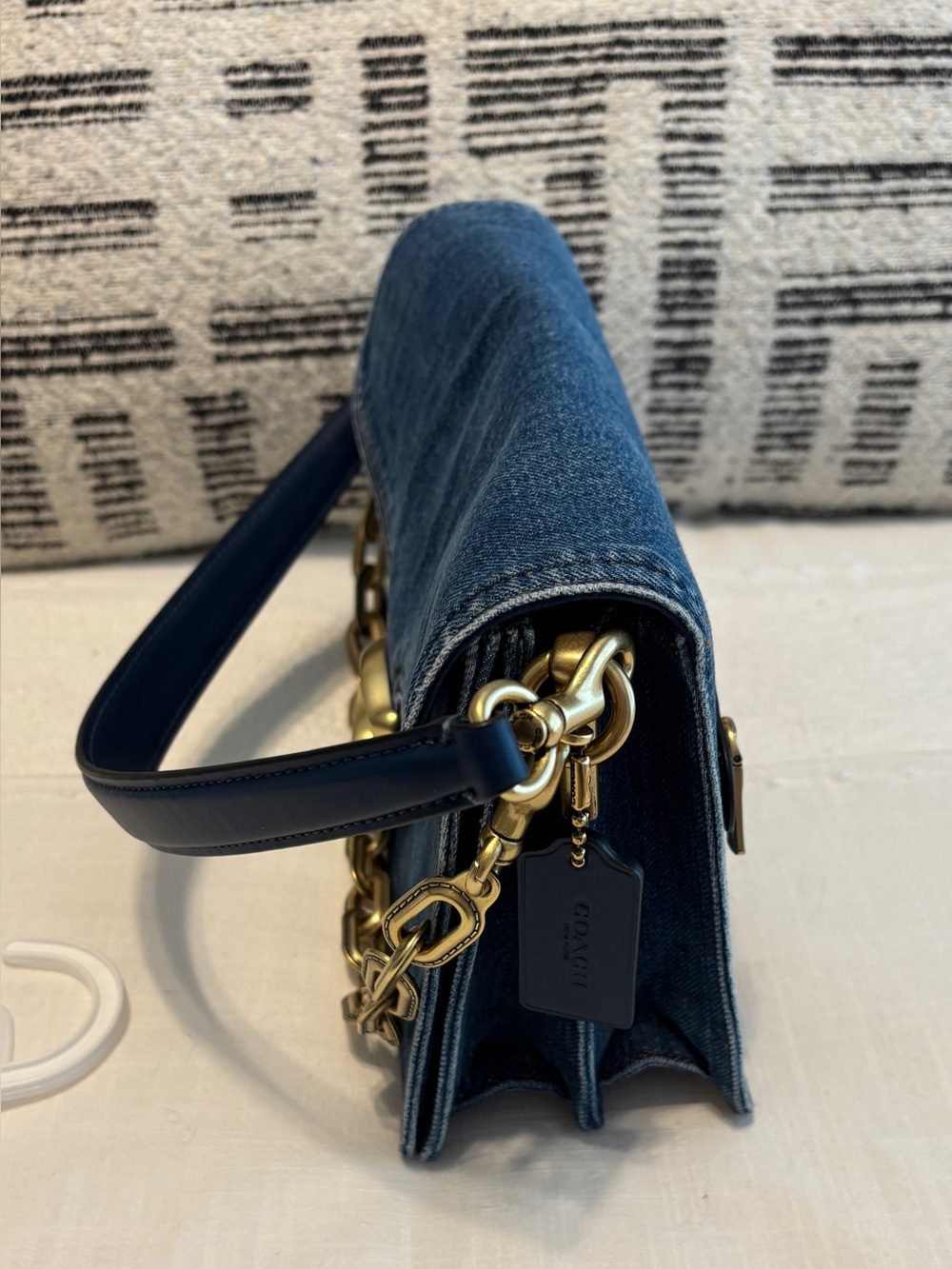NWOT - COACH Denim Chain Tabby 30 Shoulder Bag - Picture 11 of 15